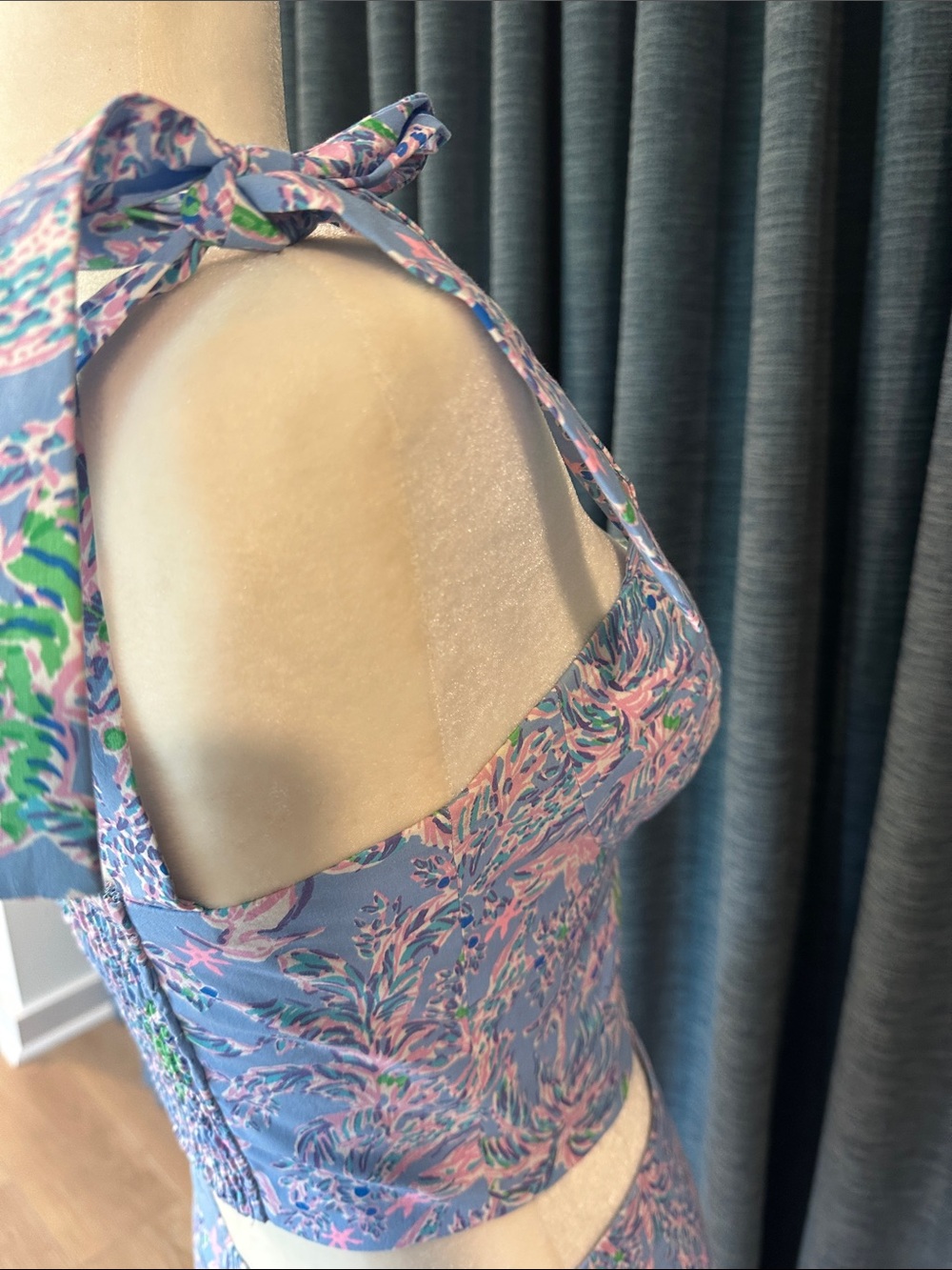 Lilly Pulitzer Lavender Blue Floral Two Piece Outfit - Picture 7 of 7